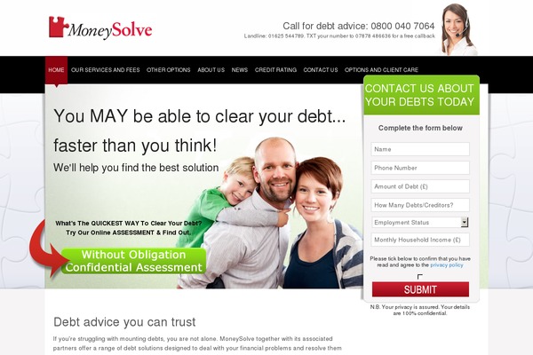 moneysolve.co.uk site used Moneysolvedesign