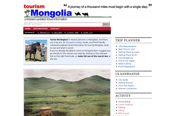 mongoliaholiday.com site used Mongolia