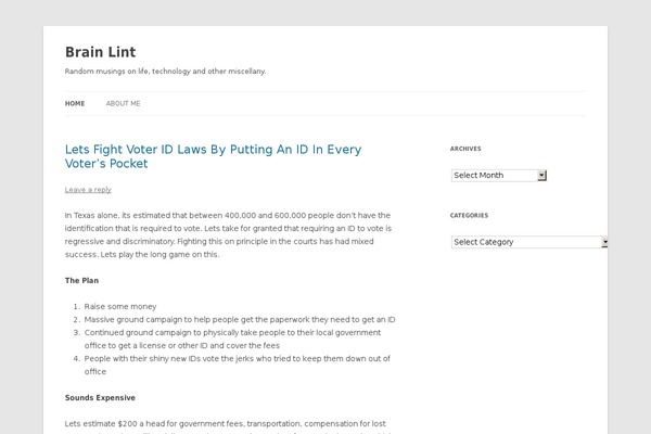 Twenty Fifteen theme site design template sample