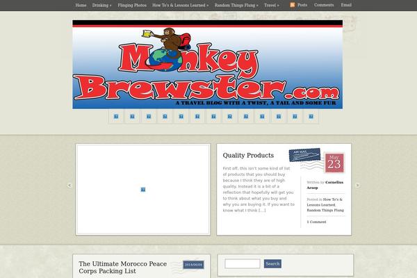 monkeybrewster.com site used Postcard