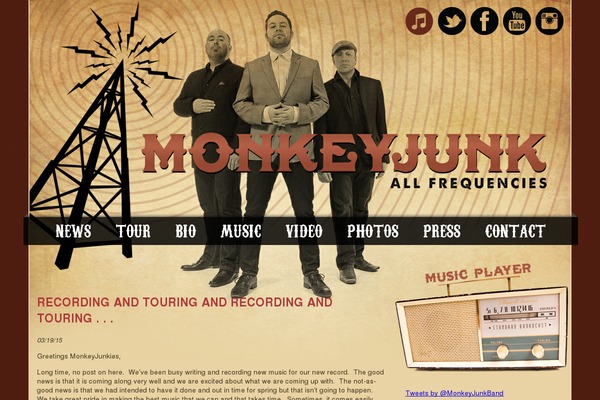 monkeyjunkband.com site used Monkeyjunkband