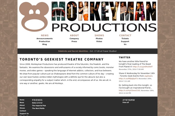 monkeymanproductions.com site used Lekh