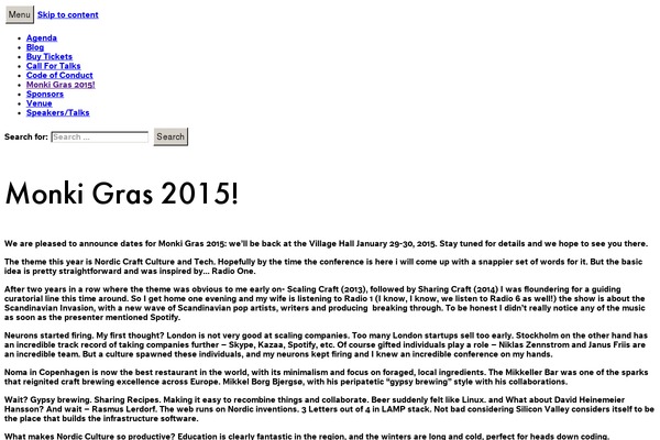 WordPress website example screenshot