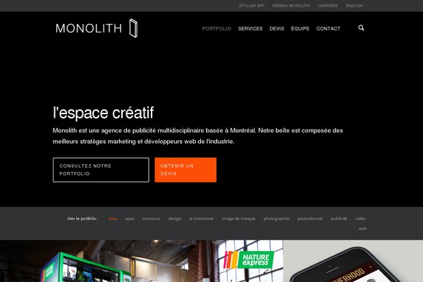 monolith2.0 theme websites examples