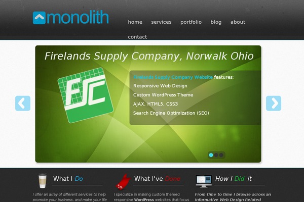 monolithdoes.com site used Monolith