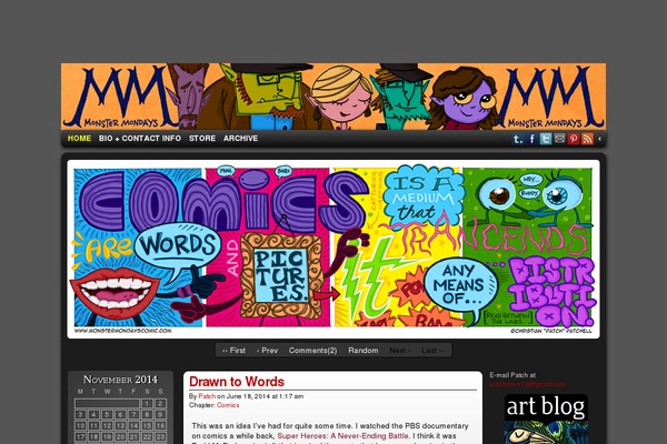 monstermondayscomic.com site used Comicpress Greymatter