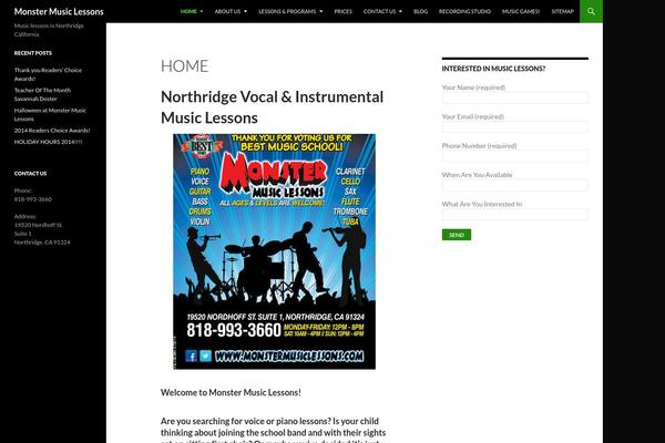 Twenty Fourteen theme site design template sample