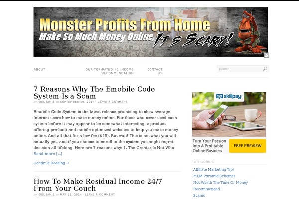 monsterprofitsfromhome.com site used Platform