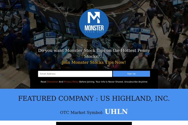 monsterstocktips.com site used Monsterstocktips