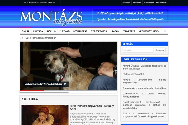 montazsmagazin.hu site used Montazsmagazin