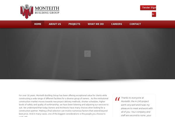 monteithbuild.com site used Monteith