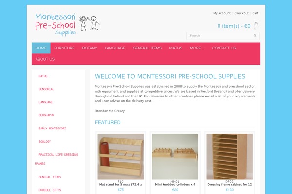 Preschool theme site design template sample