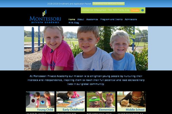 Montessori theme site design template sample