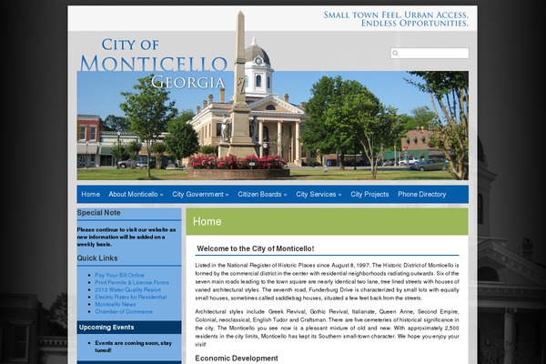 monticelloga.org site used Monticello