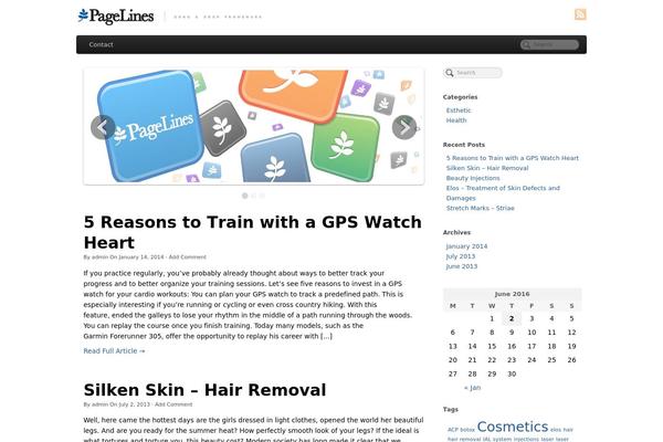 PageLines theme site design template sample