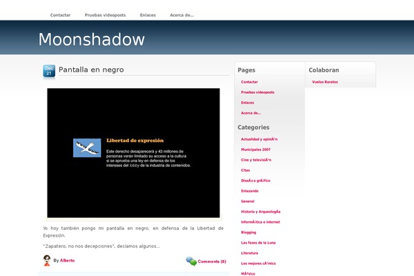 moonshadow.es site used Sandpress