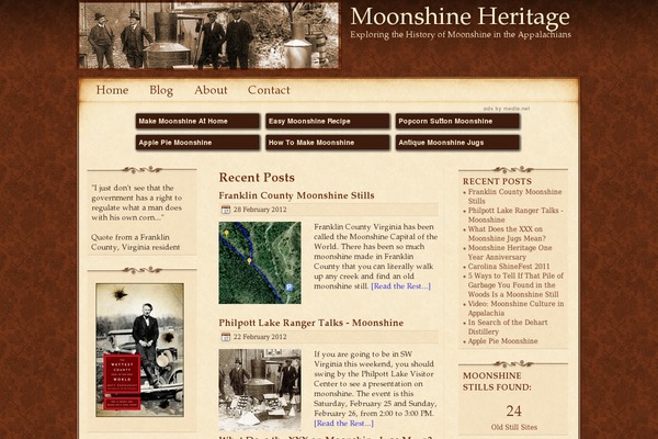 moonshineheritage.com site used Aesthete.1.2.1