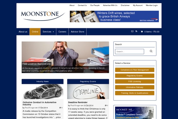 moonstone.co.za site used Moonstone-online