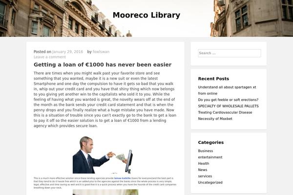 moorecolibrary.com site used Grace-minimal-theme