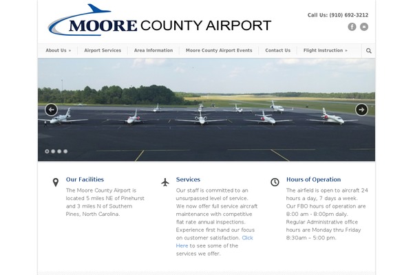moorecountyairport.com site used Modernize v3.16