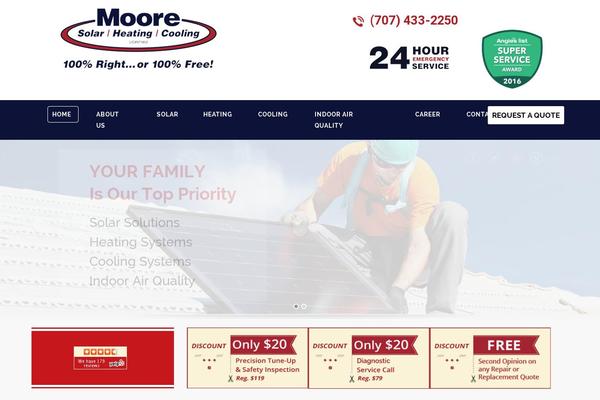 moorehvac.com site used Mooresolarheatingandcooling