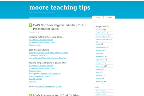mooreteachingtips.com site used Tweakv1