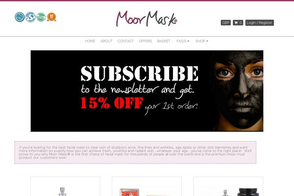 moormask.com site used Moormask