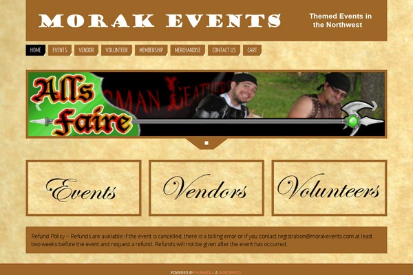 Parabola theme site design template sample