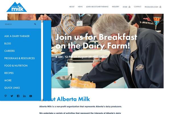 moreaboutmilk.com site used Alberta-milk-theme