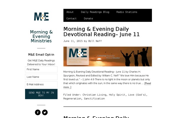 morningandevening.org site used Genesis