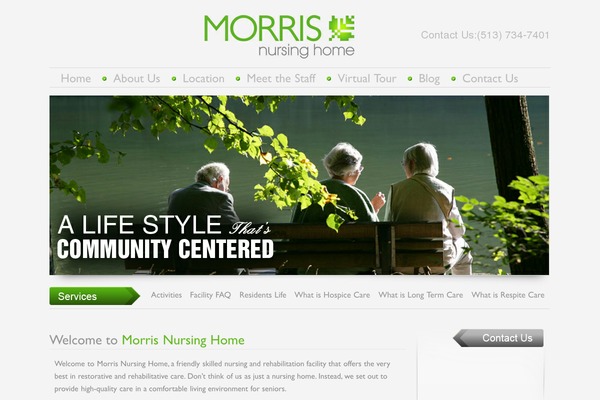 Morris theme site design template sample