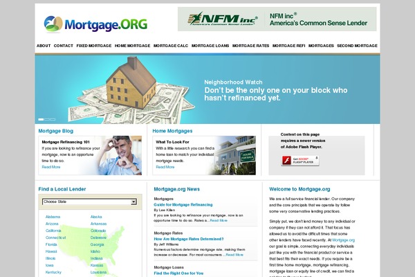 mortgage.org site used Mortgage