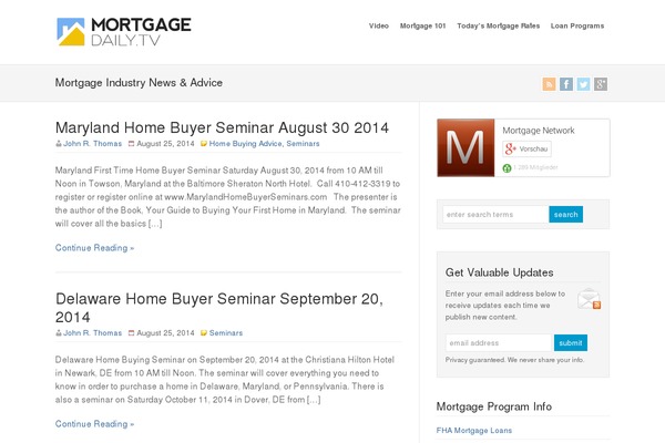 mortgagedaily.tv site used WP-Brilliance 1.02