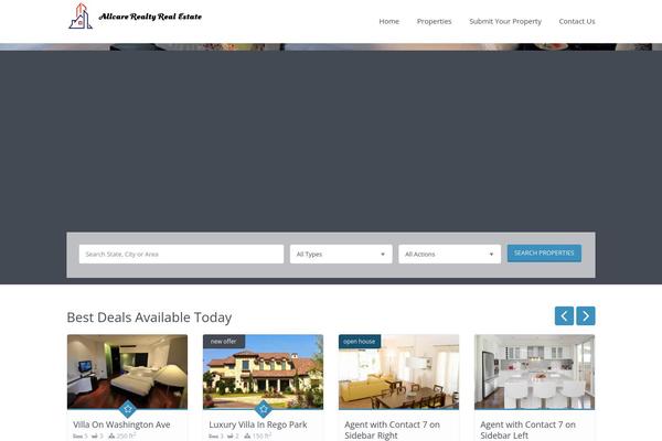 WP Residence theme site design template sample