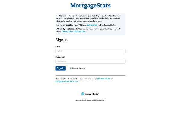 mortgagestats.com site used Mortgage