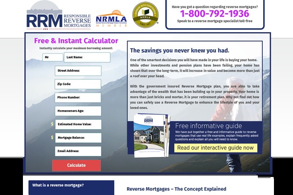 mortgagewiser.com site used Responsibleequityrelease