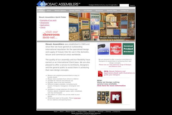 Mosaic theme site design template sample