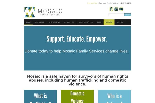 mosaicservices.org site used Builderchild-threads