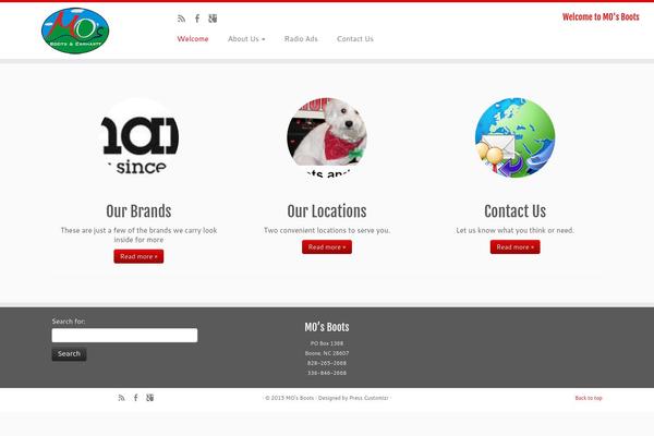 Customizr theme site design template sample