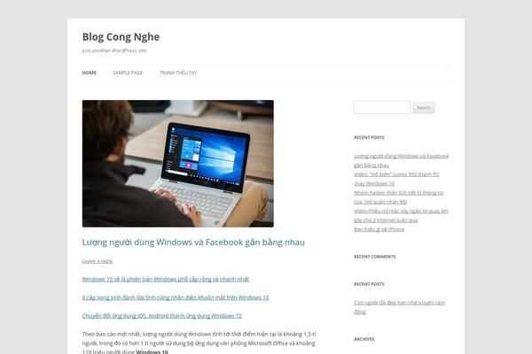 Twenty Twelve theme site design template sample