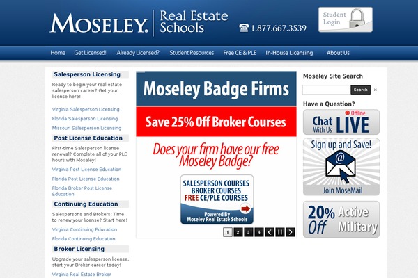 moseley.org site used Moseley