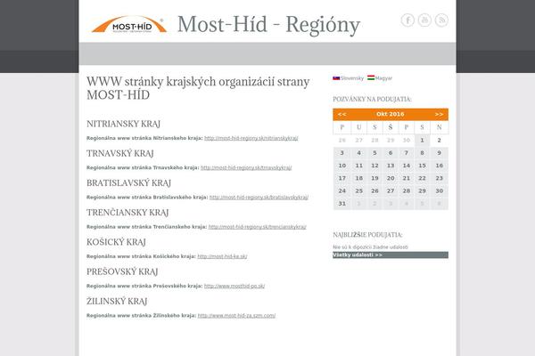 most-hid-regiony.sk site used Kraj