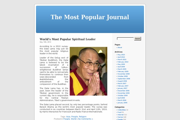 Default theme site design template sample
