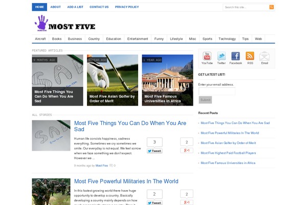 mostfive.com site used Freshlife