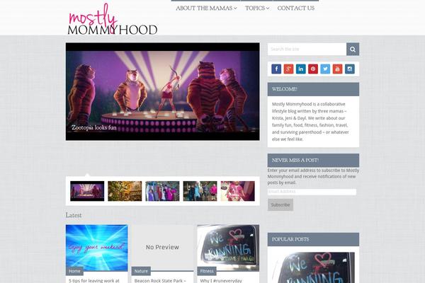 mostlymommyhood.com site used MagXP theme