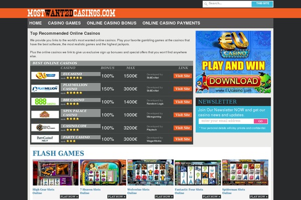 mostwantedcasinos.com site used Mw-casinos