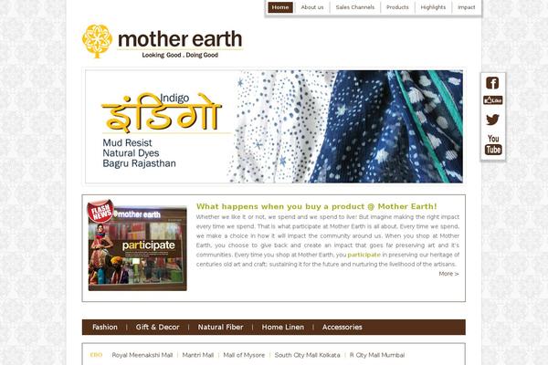 motherearth.co.in site used Motherearth
