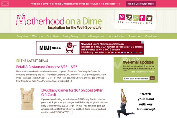 motherhoodonadime.com site used Motherhooddimenew