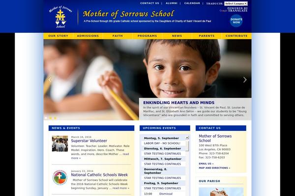 motherofsorrowsla.org site used Schools