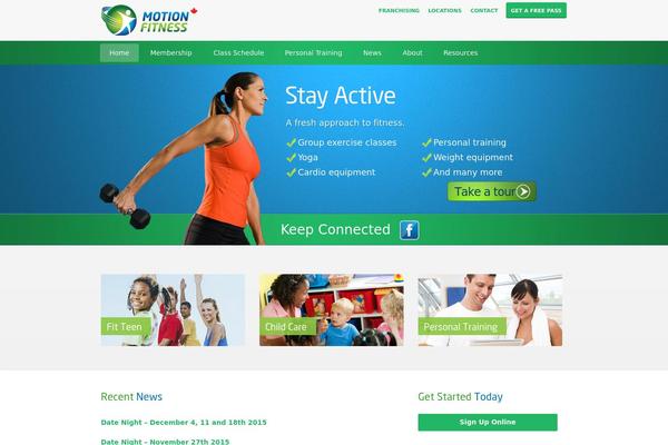 MotionFitness.ca theme websites examples